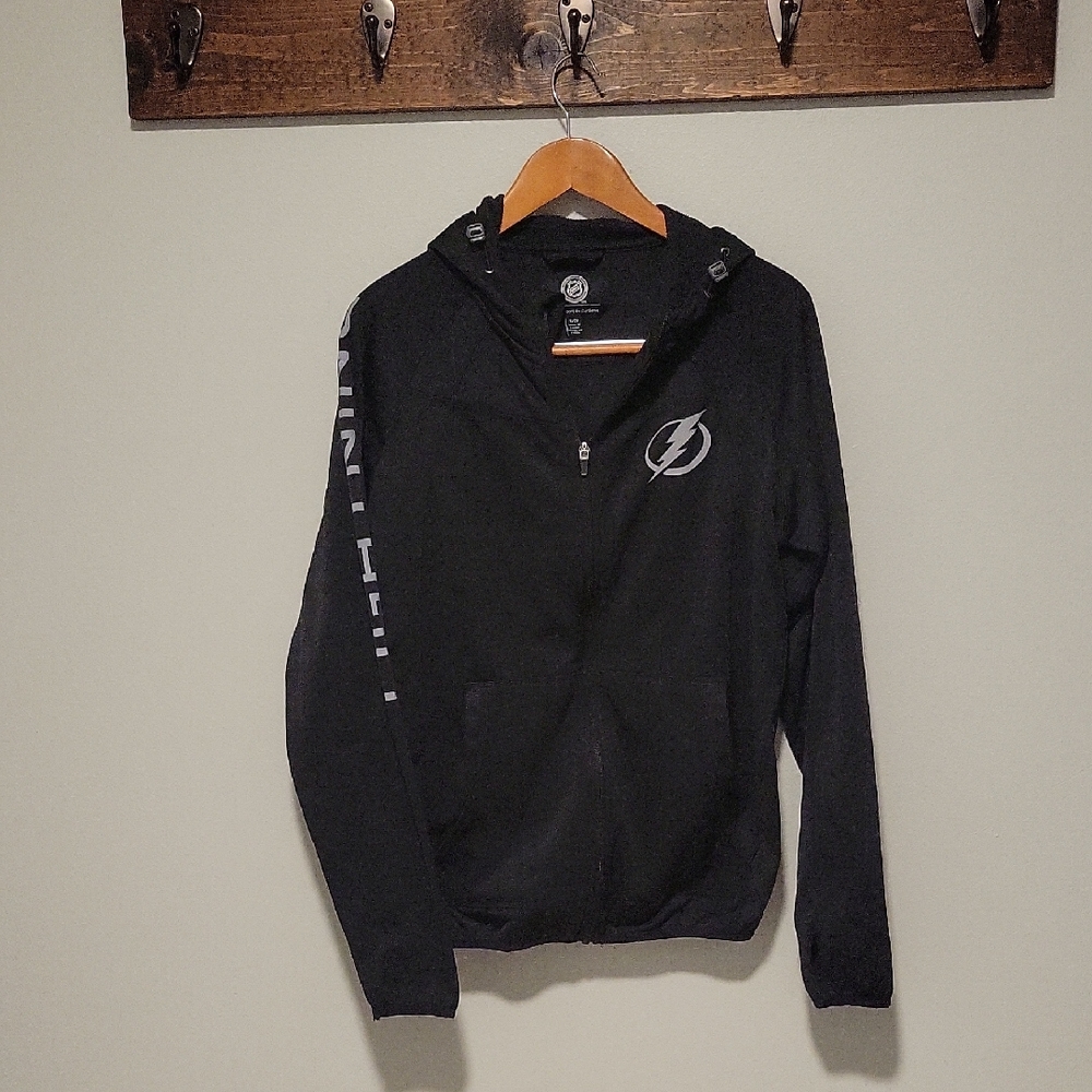 G III Black Lightning Logo Jacket Official NHL Gear